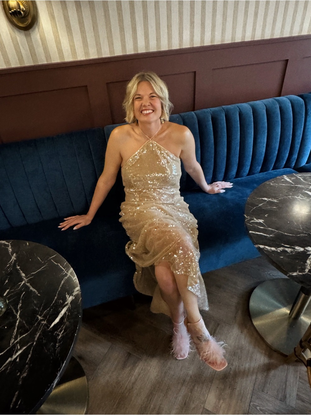 Wolf Gang Mina Sequin Maxi Dress